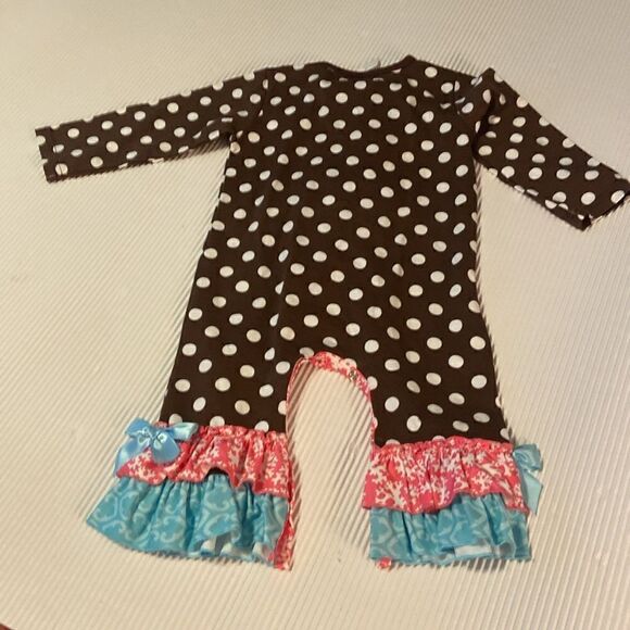Boutique Romper Ruffled Legs Polka Dot 18-24 Month - Picture 5 of 5